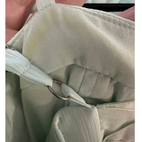 ALICE + OLIVIA Mint Silk Chiffon Corset-Look Maxi Dress Coquette - Sz 2 - Picture 6 of 6